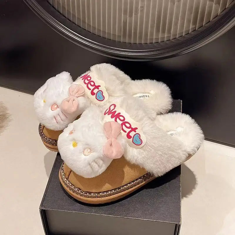 HELLO KITTY FUZZY SLIPPERS