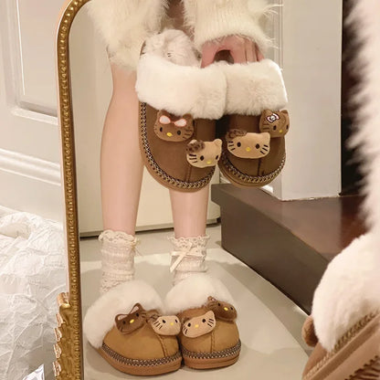 HELLO KITTY FUZZY SLIPPERS